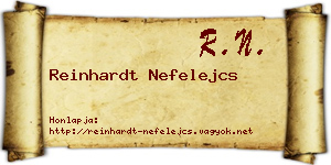 Reinhardt Nefelejcs névjegykártya